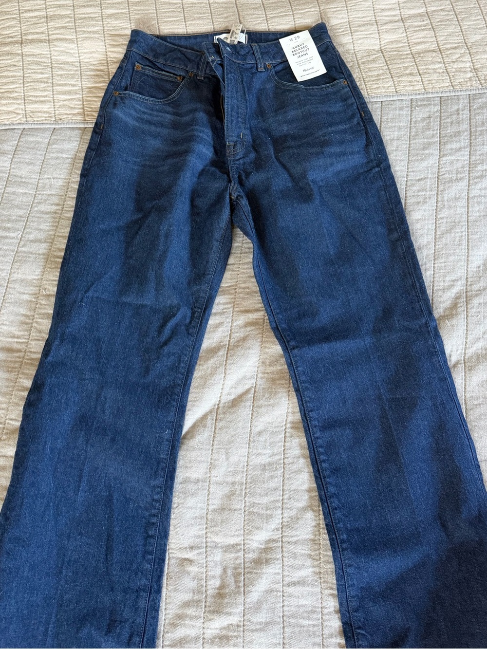 Madewell Dark Blue Straight-Leg Jeans